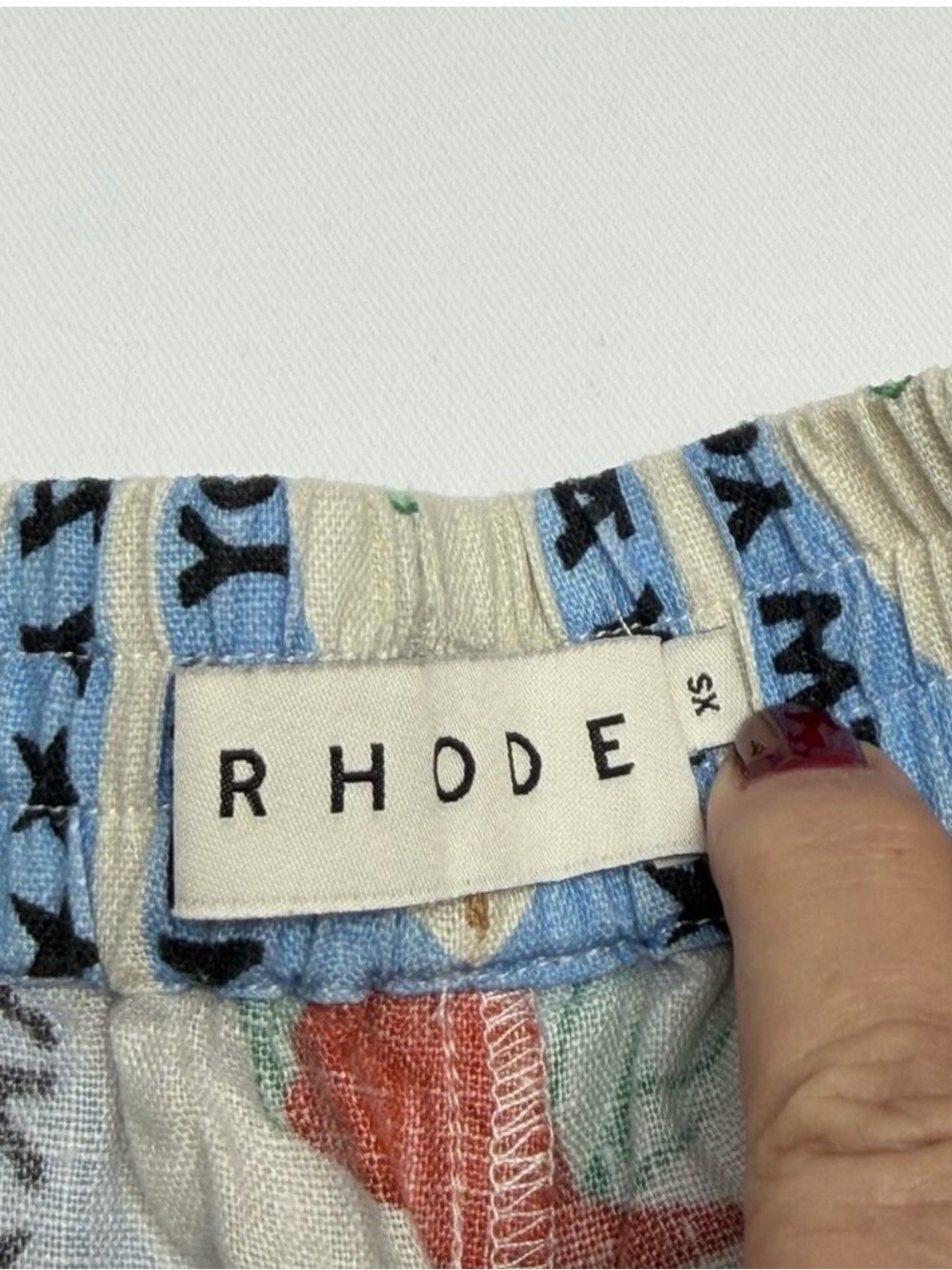 RHODE Blue with Red Accents Lal Mirchi Chili Pepper design - Picture 3 of 6